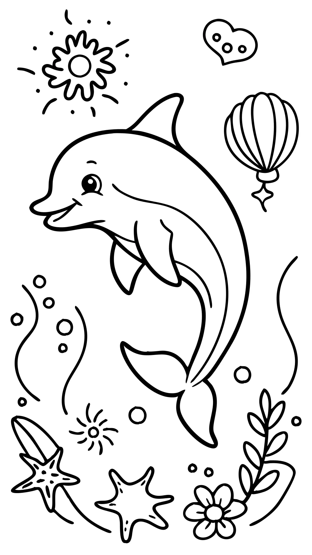 free printable dolphin coloring pages